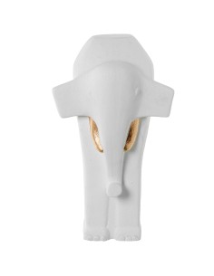 Figura cerámica elefante blanco grande