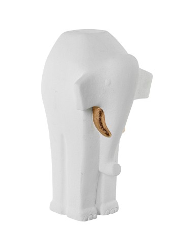Figura cerámica elefante blanco grande