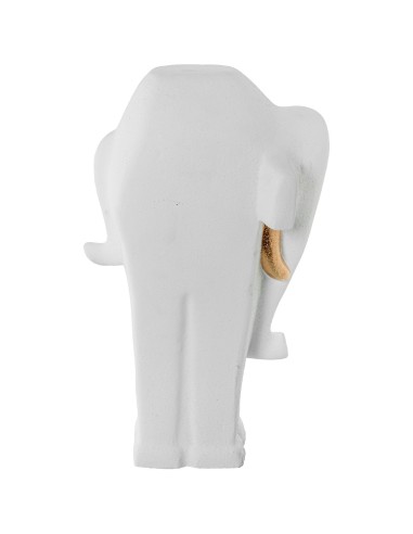 Figura cerámica elefante blanco grande