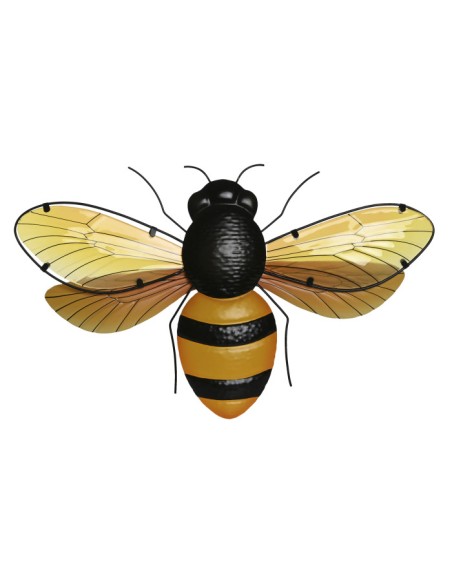 Decoración metal abeja alas de cristal