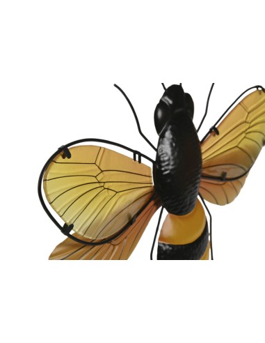 Decoración metal abeja alas de cristal
