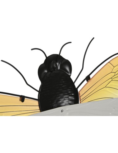 Decoración metal abeja alas de cristal