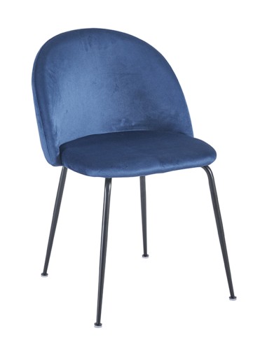 Silla terciopelo Nilda patas negras