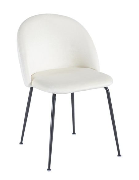 Silla terciopelo Nilda patas negras