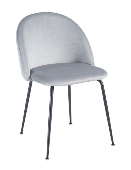 Silla terciopelo Nilda patas negras