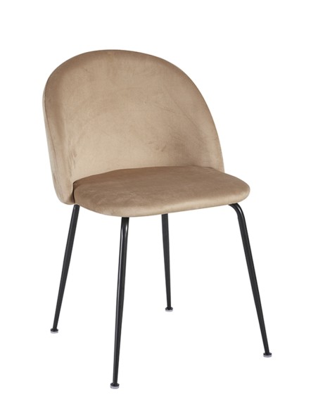 Silla terciopelo Nilda patas negras