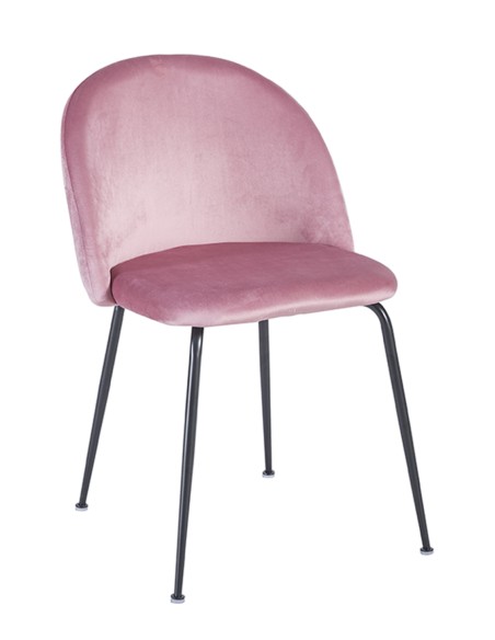 Silla terciopelo Nilda patas negras