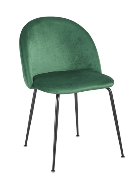 Silla terciopelo Nilda patas negras