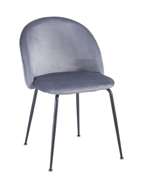 Silla terciopelo Nilda patas negras