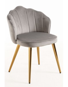 Silla terciopelo Menpu patas doradas
