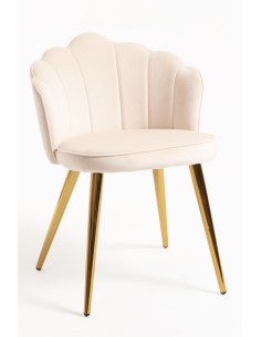 Silla terciopelo Menpu patas doradas 2