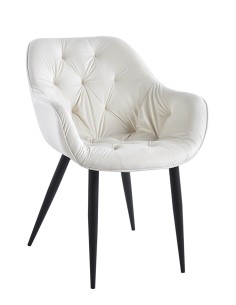 Silla Creta terciopelo patas negras