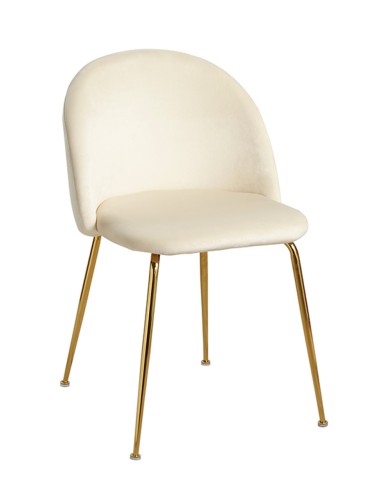 Silla en terciopelo Nilda patas doradas