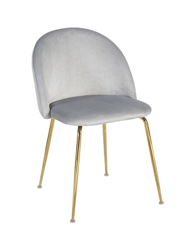 Silla en terciopelo Nilda patas doradas