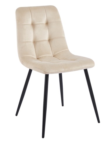 Silla terciopelo Stank con patas negras
