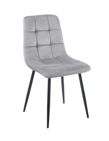 Silla terciopelo Stank con patas negras
