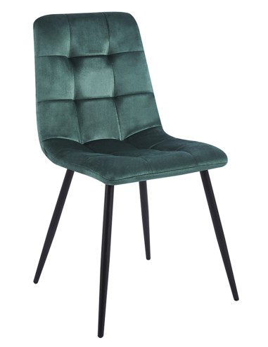 Silla terciopelo Stank con patas negras