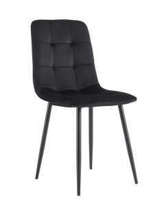 Silla terciopelo Stank con patas negras