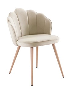 Silla terciopelo Menpu patas símil madera