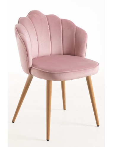 Silla terciopelo Menpu patas símil madera