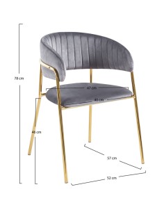 Silla niel golden terciopelo