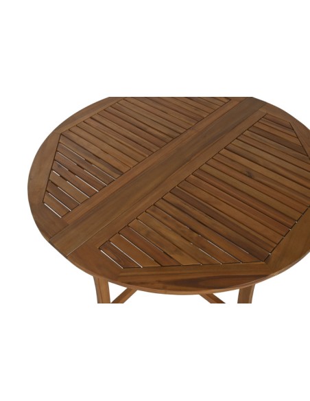 Mesa redonda madera de acacia