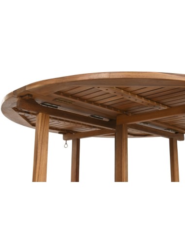Mesa redonda madera de acacia