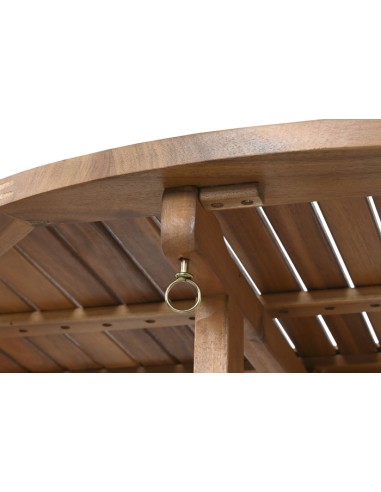 Mesa redonda madera de acacia