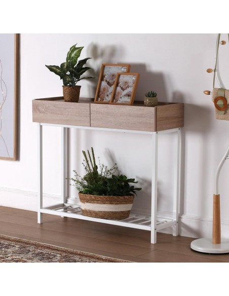 Mueble de entrada con 2 cajones