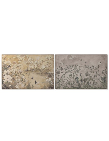 Cuadro flores cerezo moldura abeto