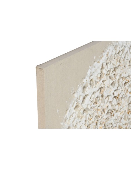 Cuadro árbol blanco con relieve