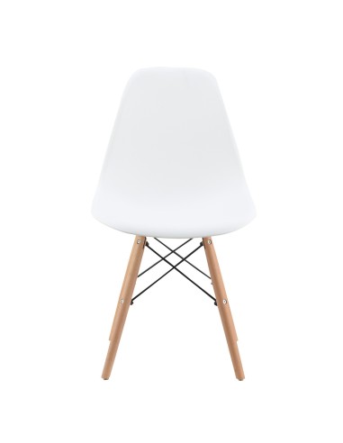 Lote oferta 4 sillas blancas con patas de haya