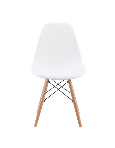 Lote oferta 4 sillas blancas con patas de haya