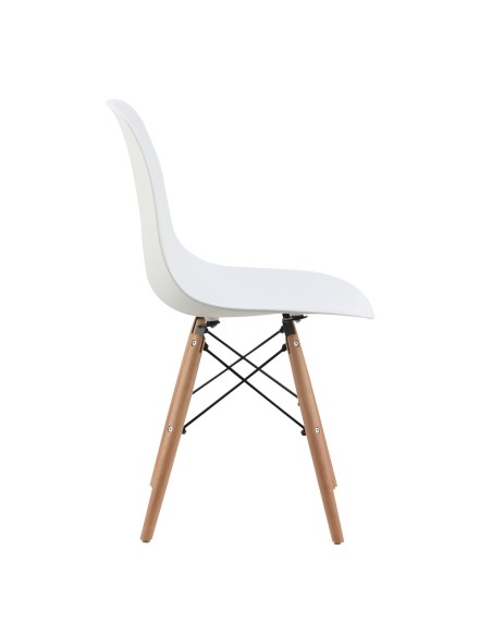 Lote oferta 4 sillas blancas con patas de haya