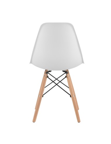 Lote oferta 4 sillas blancas con patas de haya