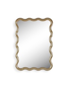 Espejo dorado ondulado