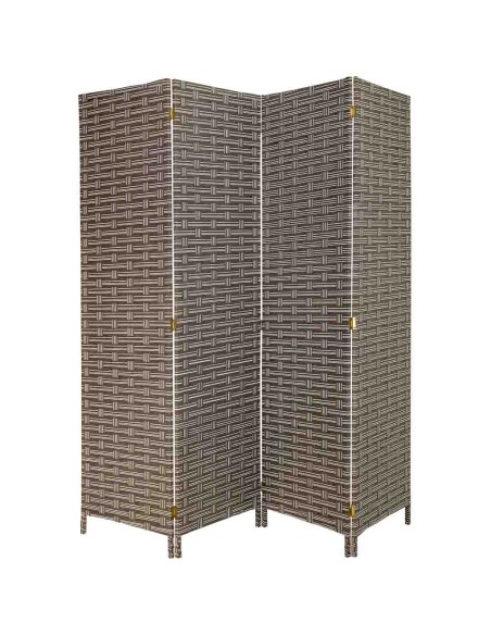 Separador 4 hojas papel trenzado gris