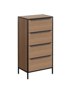 Cajonera color roble con 4 cajones