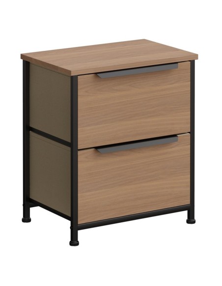 Mueble 2 cajones color roble
