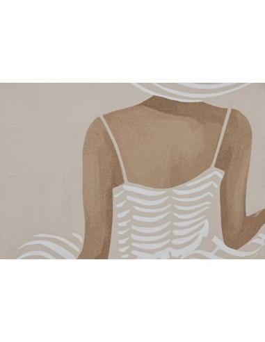 Cuadro lienzo chica vestido con marco