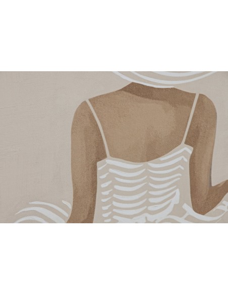 Cuadro lienzo chica vestido con marco