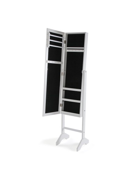 Espejo joyero de suelo blanco