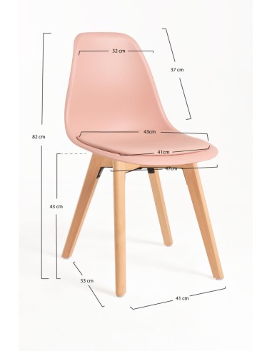 Silla milmi de polipropileno acolchada