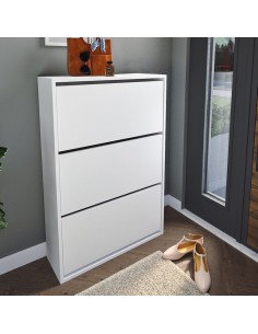 Mueble zapatero blanco 3 cajones