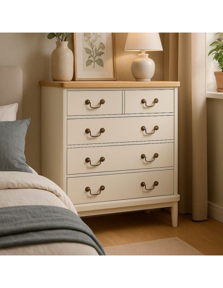 Cómoda de madera 4 cajones