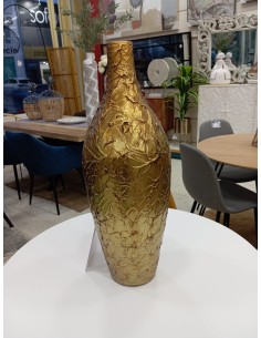 Jarrón cerámica dorado
