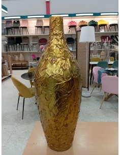 Jarrón cerámica dorado 2
