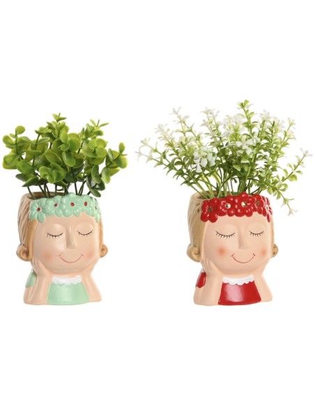 Maceta diseño mujer con planta