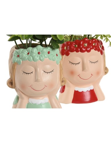 Maceta diseño mujer con planta