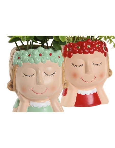 Maceta diseño mujer con planta